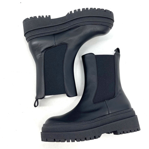 Good American Leather Chelsea Pull On Boot Black Women's 10 NIB GA036V-X - Picture 8 of 8